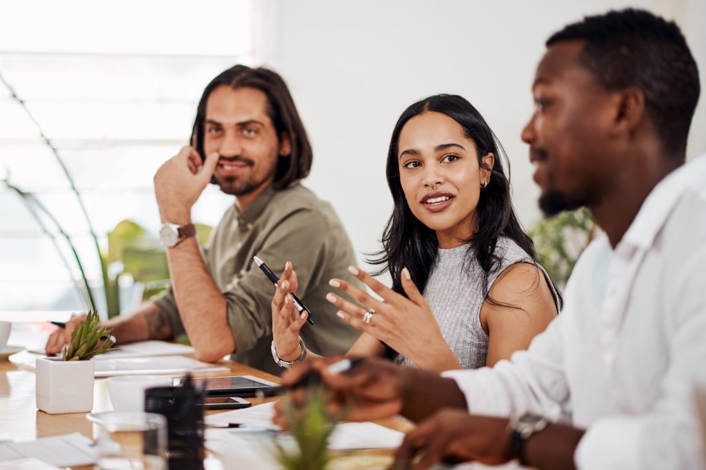 Explaining her point of view